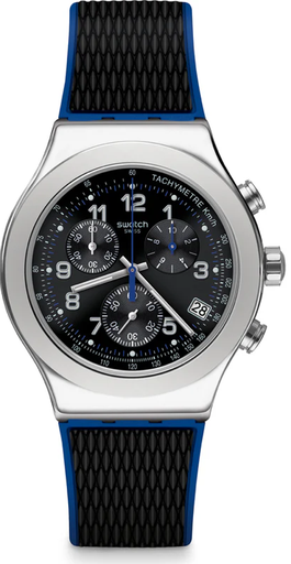 [YVS451] YVS451 ساعة سواتش رابر أسود*أزرق مينا أسود