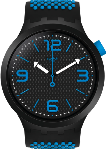 [SO27b101] SO27b101 ساعة سواتش رابر أسود*أزرق رجالي