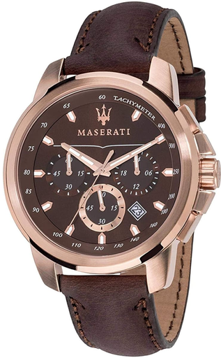 [8871621004] 8871621004 brown leather brown dail rosegold case رجالي