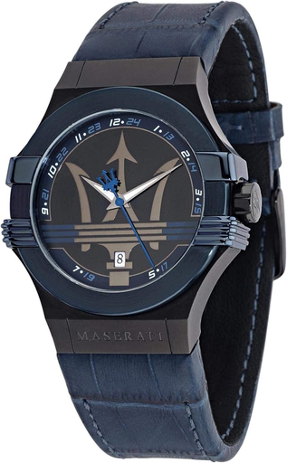 [8851108007] 8851108007 blue leather blue dail blue case رجالي