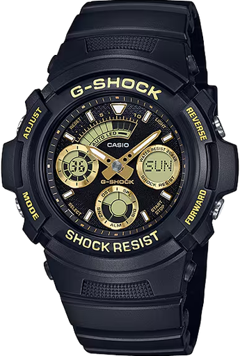 [AW-591GBX-1A9DR]  AW-591GBX-1A9DR ساعة جي شوك رابر أسود مينا اسود رجالي