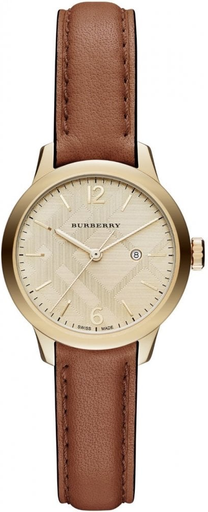 [BU10101] BU10101 ساعة بربري حريمي جلد كروهات مينا ذهبي