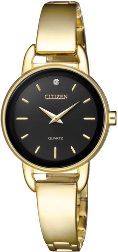 [EZ6372-51E] EZ6372-51E ساعة سيتزن حريمي معدن ذهبي مينا أسود