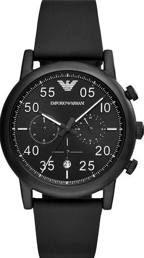 [AR-11133] AR-11133 ساعة أمبريو أرماني جلد أسود مينا أسود