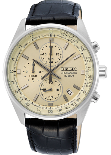 [SSB383P1] SSB383P1 ساعة سايكو جلد أسود مينا بيج رجالي