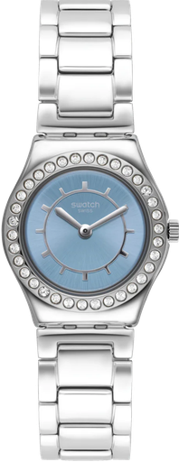 [YSS329G] ساعة سواتش حريمي معدن فضي مينا فضي