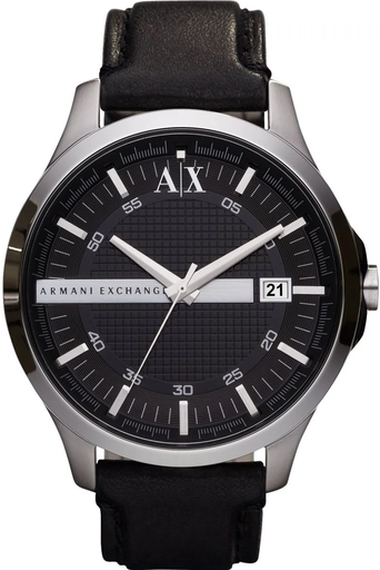 [AX2101] AX2101 ساعة أرماني اكستشانج جلد أسود مينا أسود