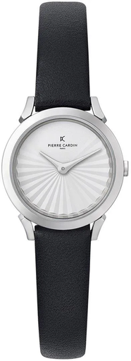 [CPI.2507] ساعة بير كاردين حريمي جلد أسود مينا أبيض
