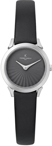 [CPI.2510] ساعة بير كاردين حريمي جلد أسود مينا ذهبي