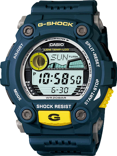 [G-7900-2DR] ساعة جي شوك رابر رمادي مينا أسود