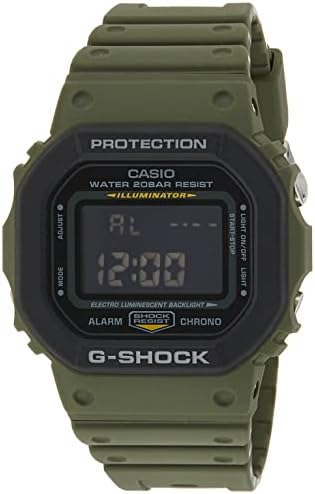 [DW-5610SU-3DR] ساعة جي شوك رابر أخضر مينا أسود