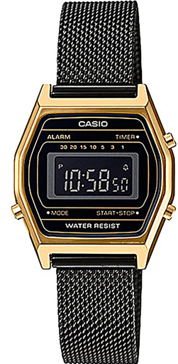 [LA690WEMB] ساعة كاسيو حريمي حصيرة أسود ديجيتال