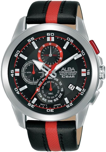 [AM3733x1] AM3733x1 black*Red leather black dail رجالي