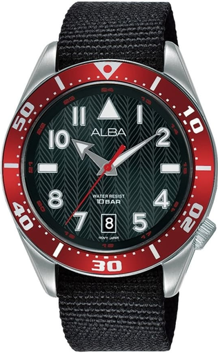 [AS9K49X1] AS9K49X1 black strap black dail رجالي