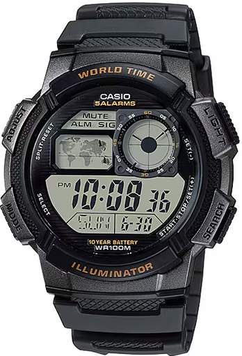 [AE-1000W-1AVDF] AE-1000W-1AVDF black rubber digital