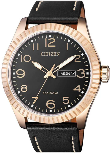 [BM8533-13E] black leather blakc dail