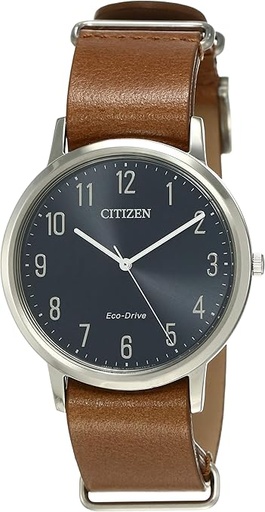 [BJ6501-10L] BJ6501-10L brown leather blue dail