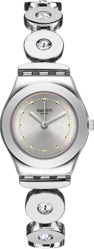 [yss317g] ساعة سواتش حريمي فضي مينا فضي