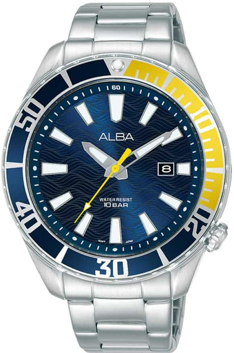 [AG8K25X1] AG8K25X1 silver gmt yellow blueرجالي