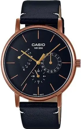 [MTP-E320RL-1EVDF] MTP-E320RL-1EVDF جلد اسود 3 عداد ظرف نحاسي رجالي