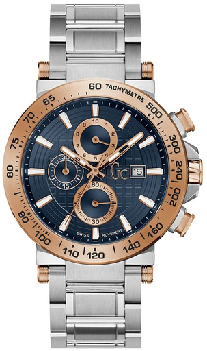 [Y37003G7] Y37003G7 ساعة جيس كولكشن معدن فضي مينا أزرق رجالي