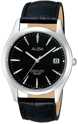 [AXHL67X1] AXHL67X1 ساعة البا جلد أسود مينا أسود رجالي