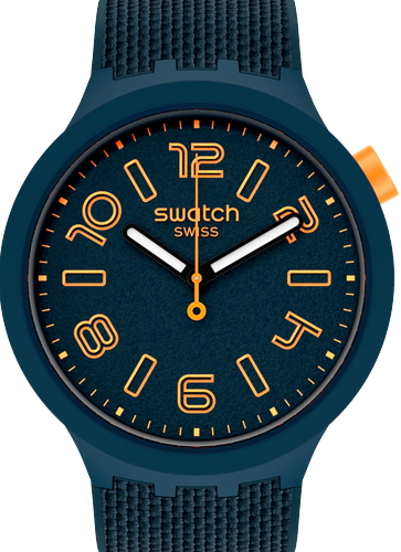 [SO27N107] SO27N107 ساعة سواتش رابر ازرق رجالي