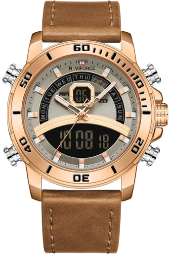 [9181L RG-GY-L.BN] 9181L RG-GY-LBN ساعة نافا فورس