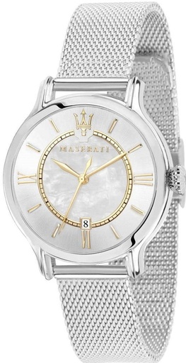 [8853118504] 8853118504 ساعة مزراتي حصيرة مينا ابيض حريمي