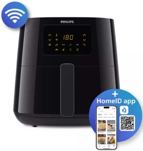 [اير فراير فيليبس اسينشال، 6.2 لتر، 2000 وات، بخاصية الاتصال بالواي فاي، اسود - HD9280-91] اير فراير فيليبس اسينشال، 6.2 لتر، 2000 وات، بخاصية الاتصال بالواي فاي، اسود - HD9280-91 