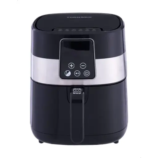 [قلاية بدون زيت تورنيدو ديجيتال، 1300 وات، اسود/فضي - THF-133D] قلاية بدون زيت تورنيدو ديجيتال، 1300 وات، اسود/فضي - THF-133D 