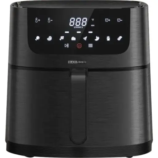 [اير فراير بلاك اند وايت، سعة 8.5 لتر، 1800 وات، رمادي - AF-085SD] اير فراير بلاك اند وايت، سعة 8.5 لتر، 1800 وات، رمادي - AF-085SD 