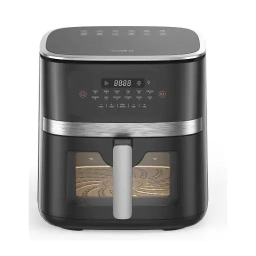 [اير فراير ديجيتال بلاك اند وايت، 7.5 لتر، 1800 وات، اسود وفضي - AF075SDW] اير فراير ديجيتال بلاك اند وايت، 7.5 لتر، 1800 وات، اسود وفضي - AF075SDW 