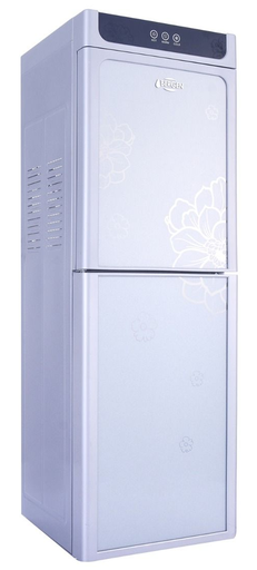 [مبرد مياه بارد و ساخن مزود بفريزر من بيرجن، فضي - BY87] مبرد مياه بارد و ساخن مزود بفريزر من بيرجن، فضي - BY87 