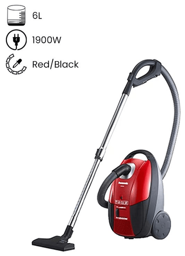 [مكنسة باناسونيك، 1900 وات، أسود و احمر - MC-CJ911R349] مكنسة باناسونيك، 1900 وات، أسود و احمر - MC-CJ911R349 