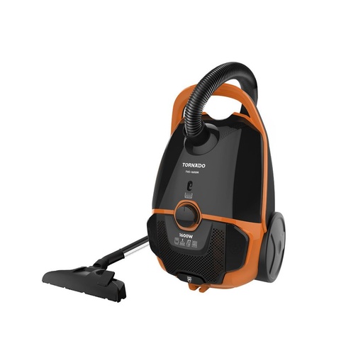 [مكنسة كهربائية تورنيدو، 1600 وات، اسود/برتقالي - TVC-1600M] مكنسة كهربائية تورنيدو، 1600 وات، اسود/برتقالي - TVC-1600M 