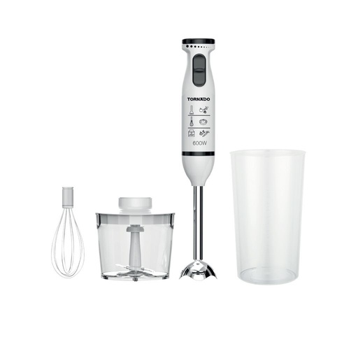 [هاند بلندر تورنيدو، 0.7 لتر، 600 وات، ابيض - HB-600GWT] هاند بلندر تورنيدو، 0.7 لتر، 600 وات، ابيض - HB-600GWT 