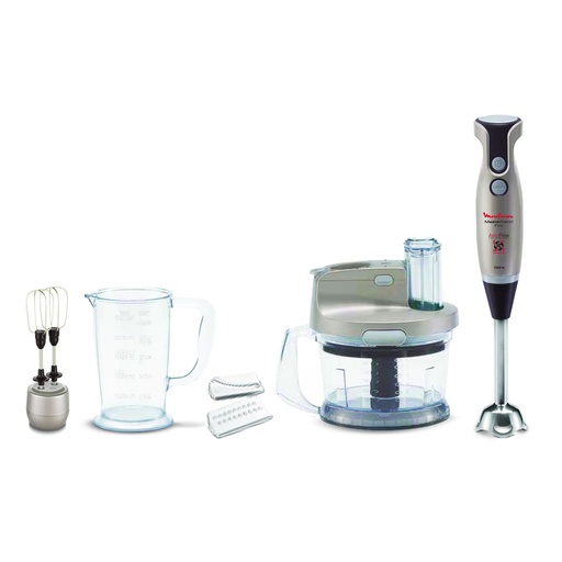 [هاند بلندر بالملحقات مولينكس، 1000 وات، 1.5 لتر، ابيض - DD203AEG] هاند بلندر بالملحقات مولينكس، 1000 وات، 1.5 لتر، ابيض - DD203AEG 