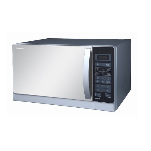 [ميكرويف ديجيتال شارب بالشواية، سعة 25 لتر، 900 واط، فضي - R750MRS] ميكرويف ديجيتال شارب بالشواية، سعة 25 لتر، 900 واط، فضي - R750MRS 