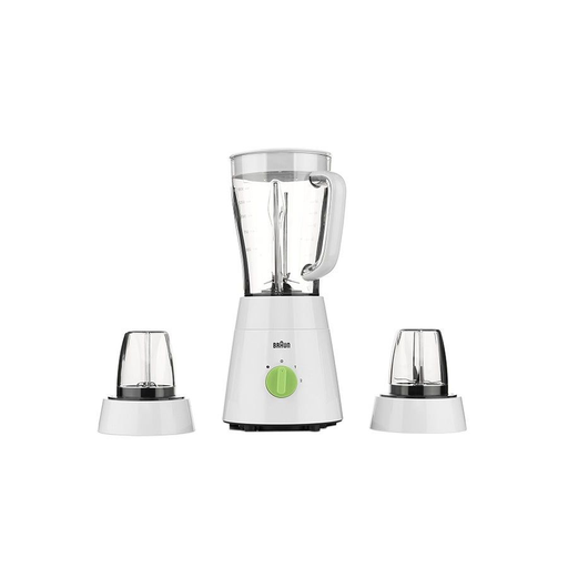 [خلاط براون مع كبة ومطحنة، 1.5 لتر، 500 وات، ابيض - JB0123WH] خلاط براون مع كبة ومطحنة، 1.5 لتر، 500 وات، ابيض - JB0123WH 