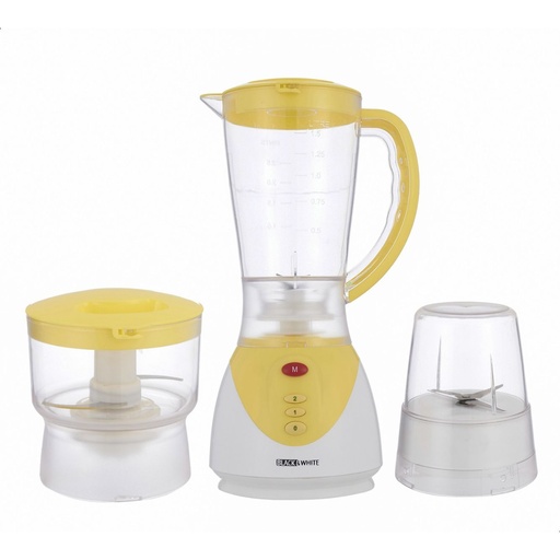 [خلاط بلاك اند وايت بملحقاته، سعة 1.5 لتر، بقوة 500 وات، اصفر - BL5200] خلاط بلاك اند وايت بملحقاته، سعة 1.5 لتر، بقوة 500 وات، اصفر - BL5200 