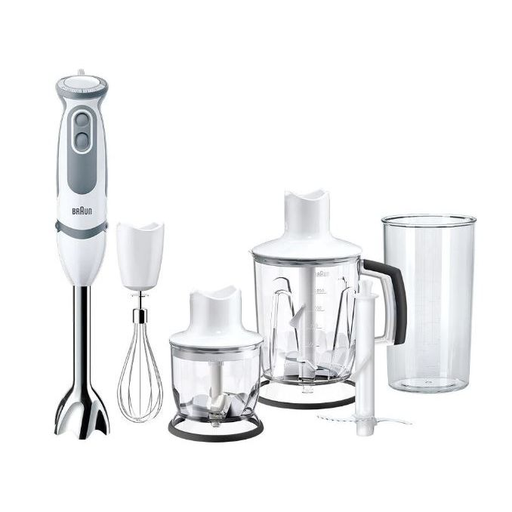 [Braun MultiQuick 5 Vario Hand Blender with Attachments, 1000 Watt, White/Grey - MQ 5245 WH] Braun MultiQuick 5 Vario Hand Blender with Attachments, 1000 Watt, White/Grey - MQ 5245 WH 