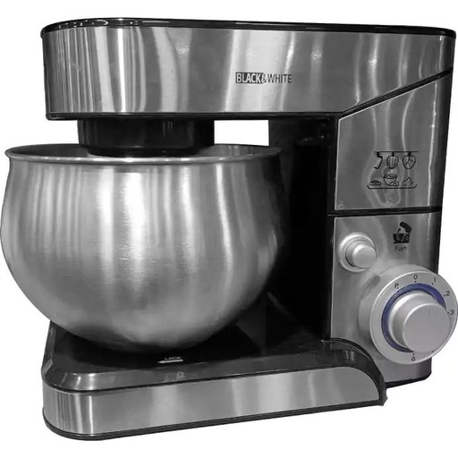 [عجان بلاك اند وايت بملحقاته، سعة 5 لتر، 1000 وات، فضي - SC.205] عجان بلاك اند وايت بملحقاته، سعة 5 لتر، 1000 وات، فضي - SC.205 