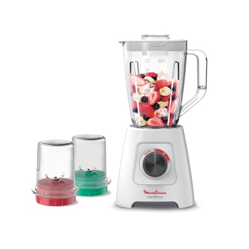 [خلاط مولونيكس بليندفورس بالملحقات، سعة 2 لتر، بقوة 800 وات، ابيض - LM4231EG] خلاط مولونيكس بليندفورس بالملحقات، سعة 2 لتر، بقوة 800 وات، ابيض - LM4231EG 