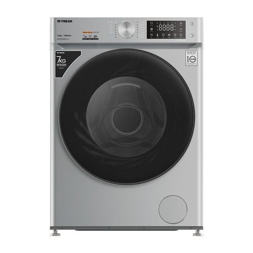 [غسالة فريش انفرتر تحميل امامي، 7 كجم، فضي- W7DD1255PCS] غسالة فريش انفرتر تحميل امامي، 7 كجم، فضي- W7DD1255PCS 