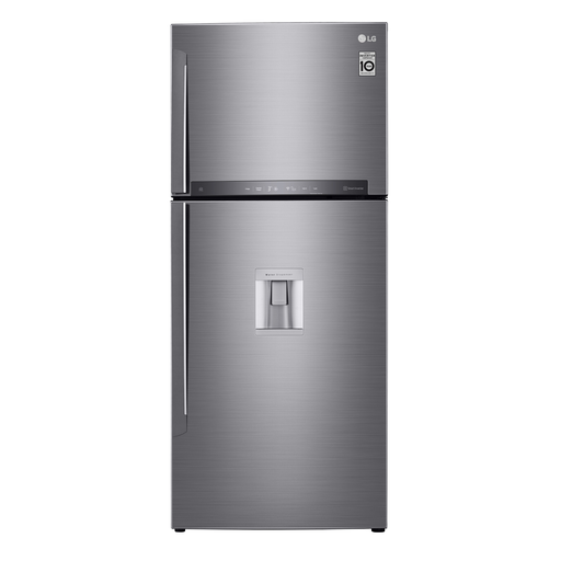 [ثلاجة نوفروست ال جي بموتور انفرتر، 509 لتر، فضي - GN-F722HLHU] ثلاجة نوفروست ال جي بموتور انفرتر، 509 لتر، فضي - GN-F722HLHU 