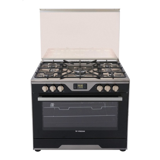 [بوتجاز فريش موديرنا، 5 شعلات، اسود - 15376] بوتجاز فريش موديرنا، 5 شعلات، اسود - 15376 