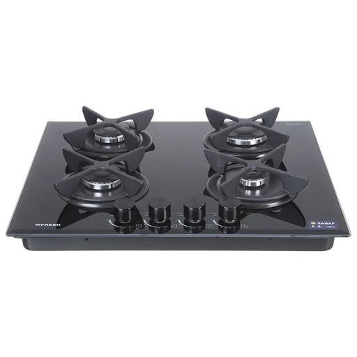 [مسطح غاز بلت ان فريش، 4 شعلة، 60 سم، اسود - 9617] مسطح غاز بلت ان فريش، 4 شعلة، 60 سم، اسود - 9617 