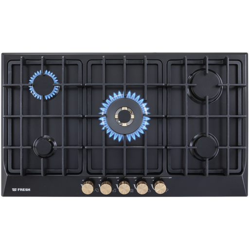 [بوتاجاز مسطح بلت ان فريش، 5 شعلة، اسود - Br 9848] بوتاجاز مسطح بلت ان فريش، 5 شعلة، اسود - Br 9848 