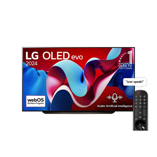 [شاشة تلفزيون ال جي 83 بوصة سمارت OLED ايفو، بدقة 4K UHD، بريسيفر داخلي - OLED83C46LA] شاشة تلفزيون ال جي 83 بوصة سمارت OLED ايفو، بدقة 4K UHD، بريسيفر داخلي - OLED83C46LA 